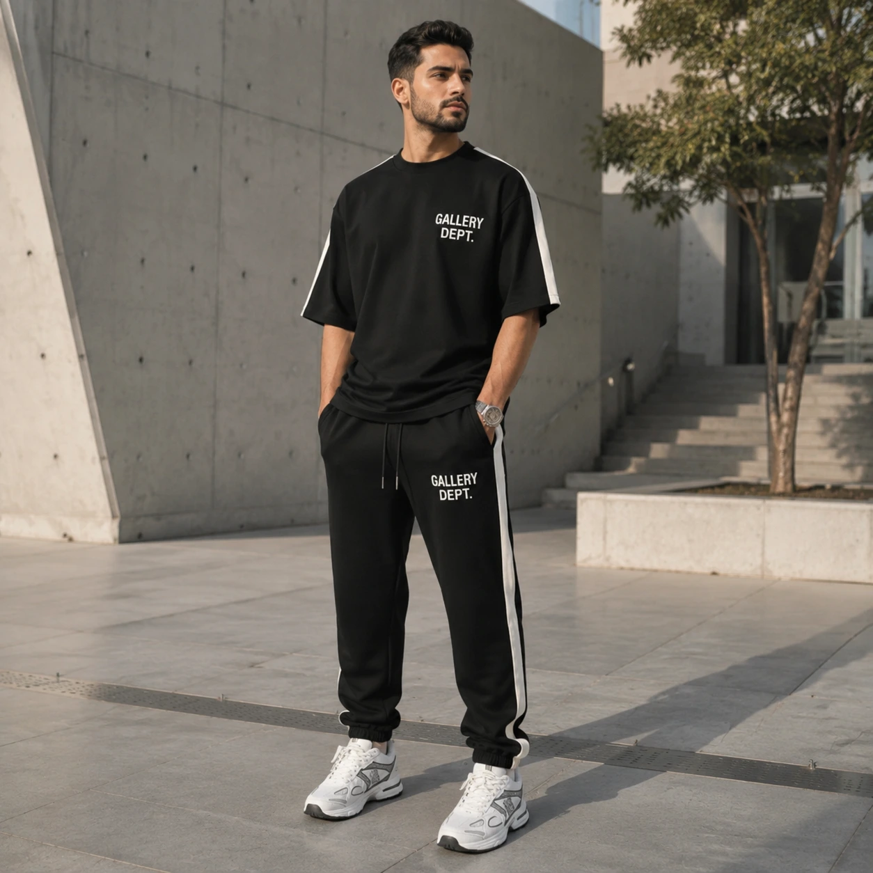 ست تیشرت و شلوار مردانه بنگال کش مدل Gallery Dept