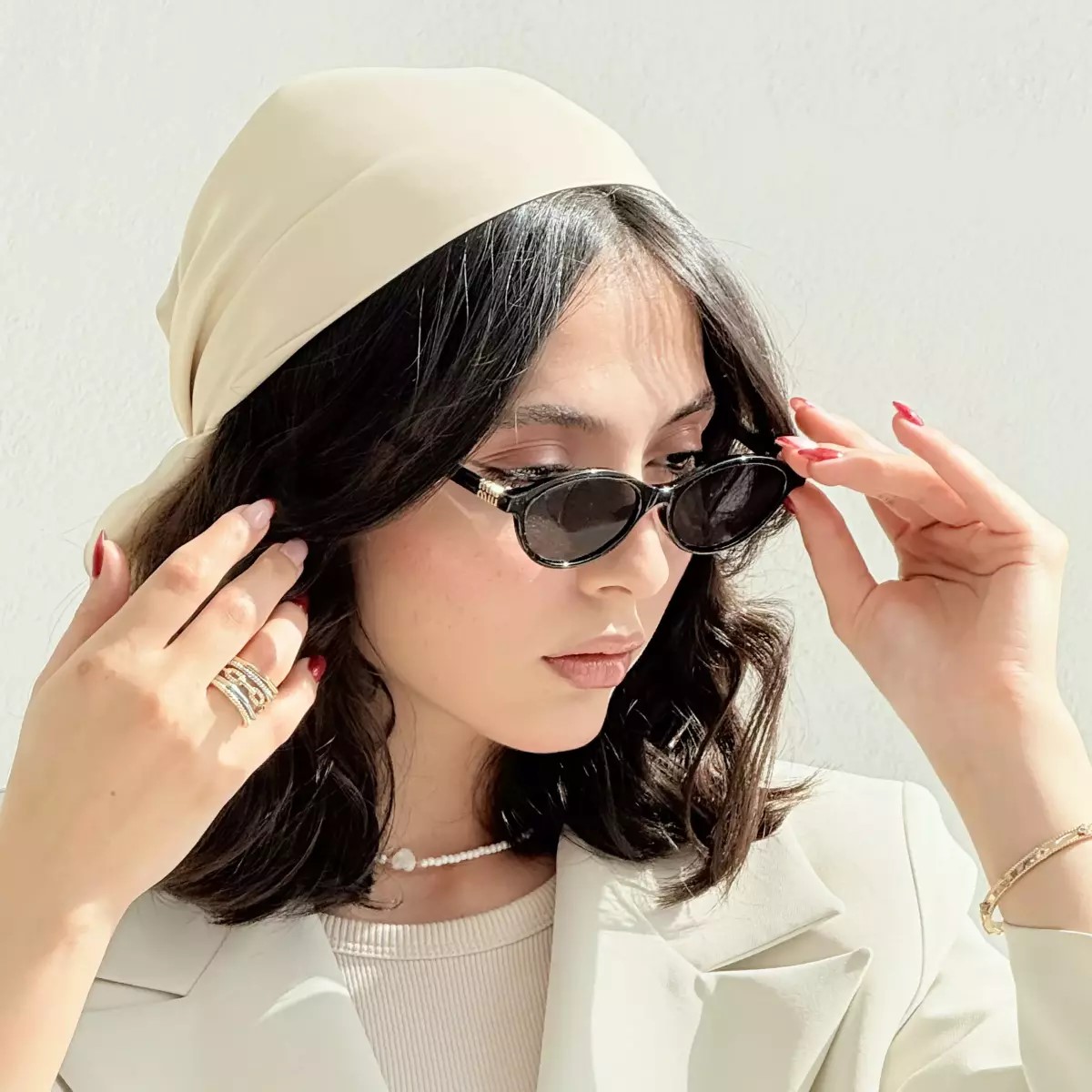 عینک آفتابی فریم گرد مدل miu miu
