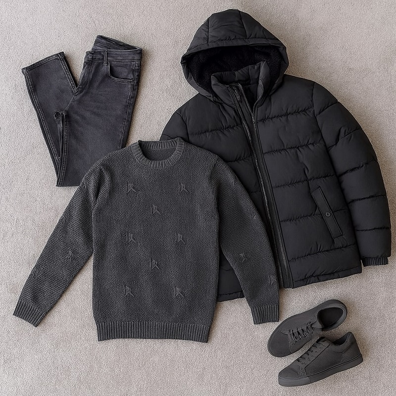 پلیور زاپ دار دودی مردانه مدلDeta