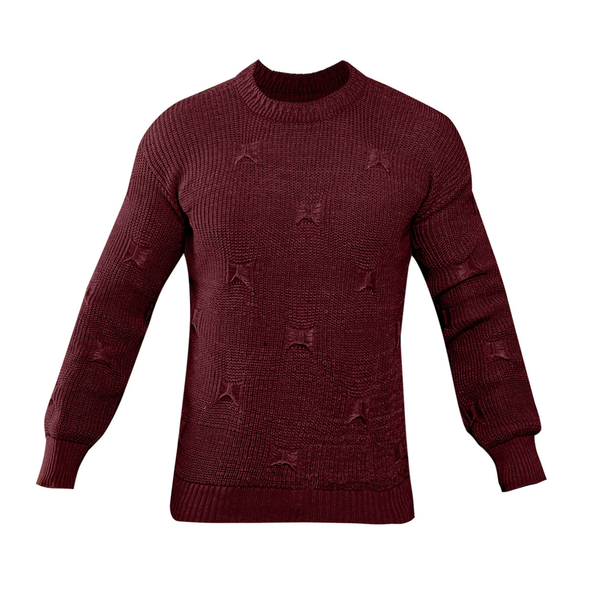 پلیور زاپ دار زرشکی مردانه مدلDeta